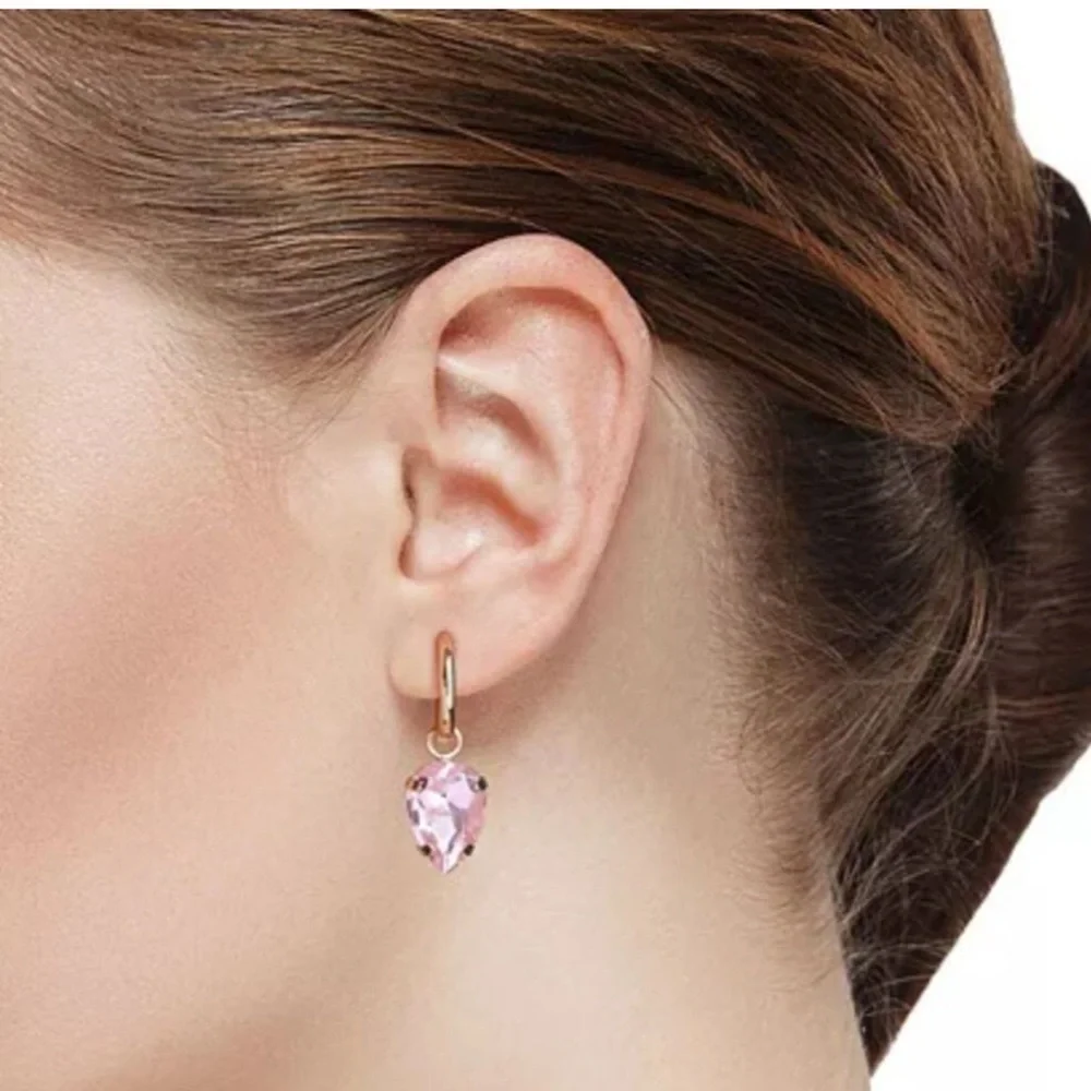 Unwritten interchangeable multicolor glass earrings set